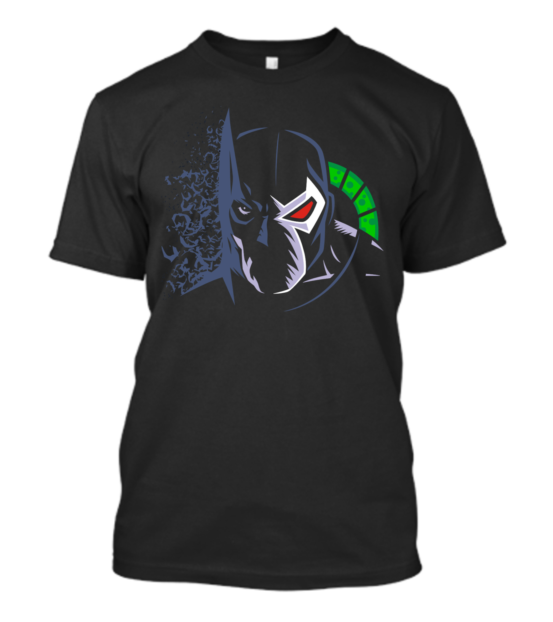 Dark Knight Vs Venomized Villain Showdown T-Shirt