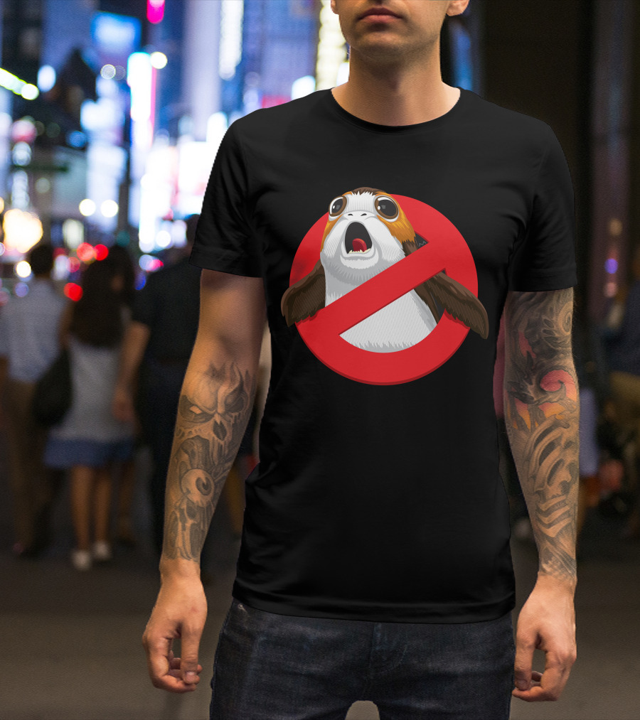 Ghostbusters Porg Parody Crossout T-Shirt