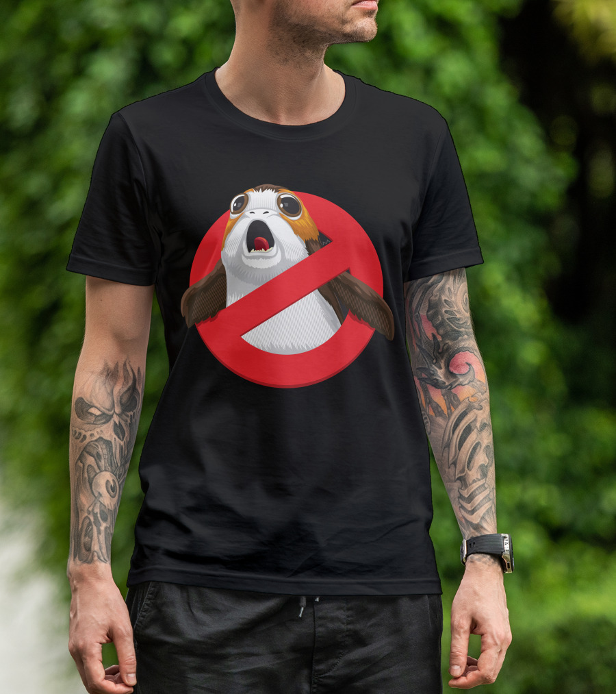 Ghostbusters Porg Parody Crossout T-Shirt