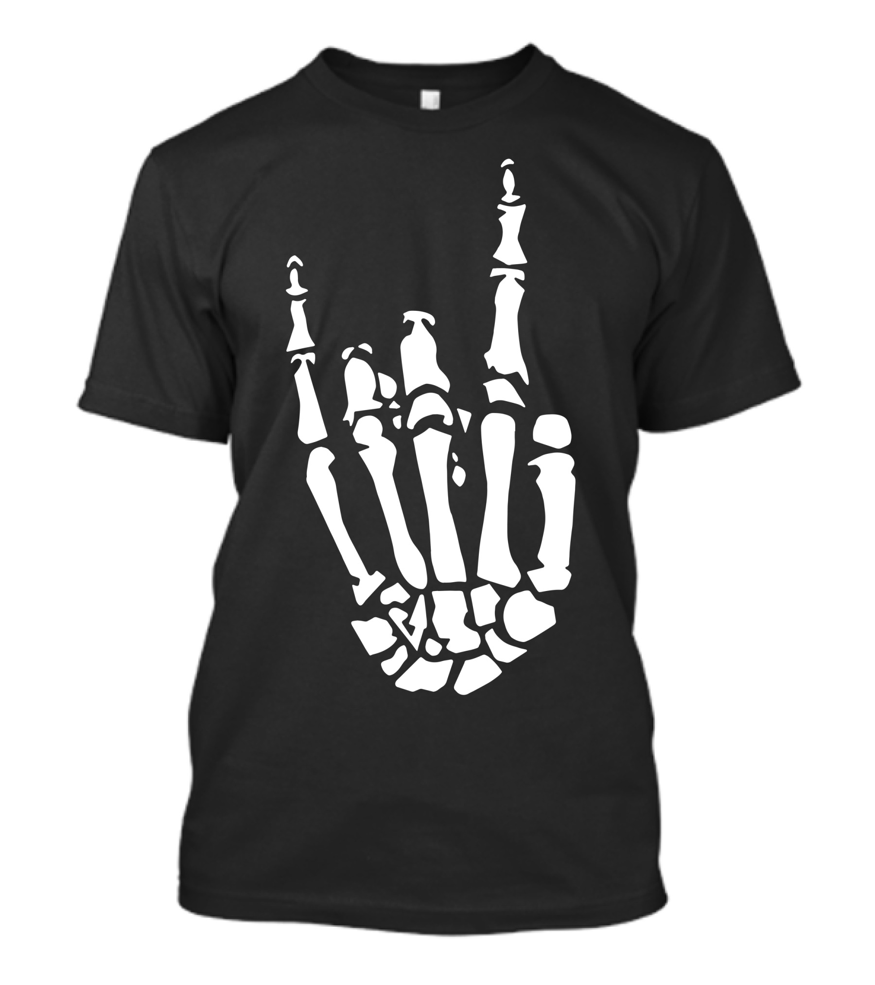 Skeleton Hand Rock Gesture T-Shirt