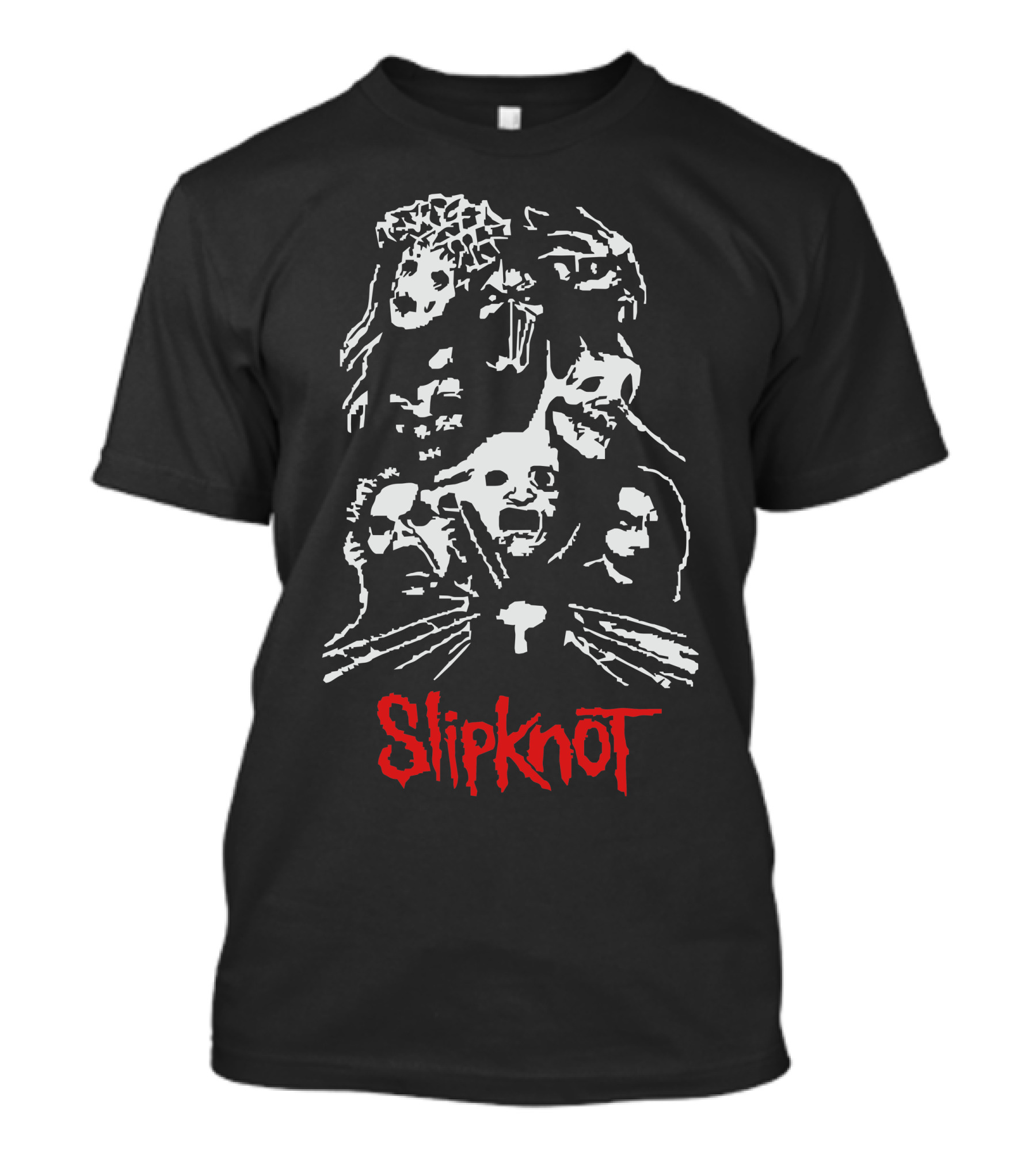 Slipknot Band Masked Faces Collage T-Shirt
