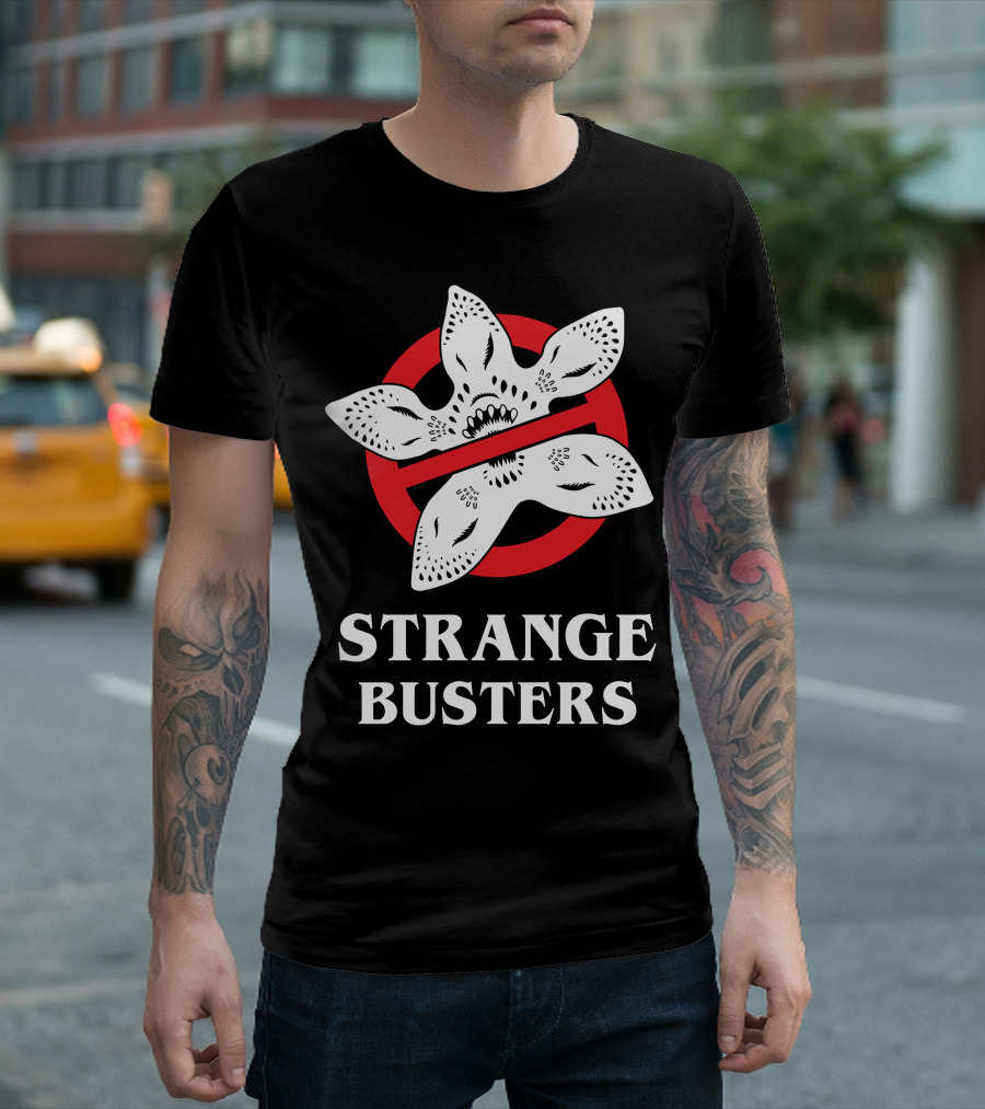 Strange Busters Demogorgon Ghostbusters Mashup T-Shirt