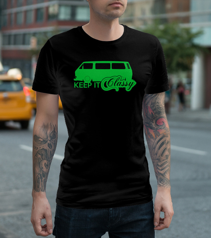 Volkswagen Keep It Classy Green Van T-Shirt