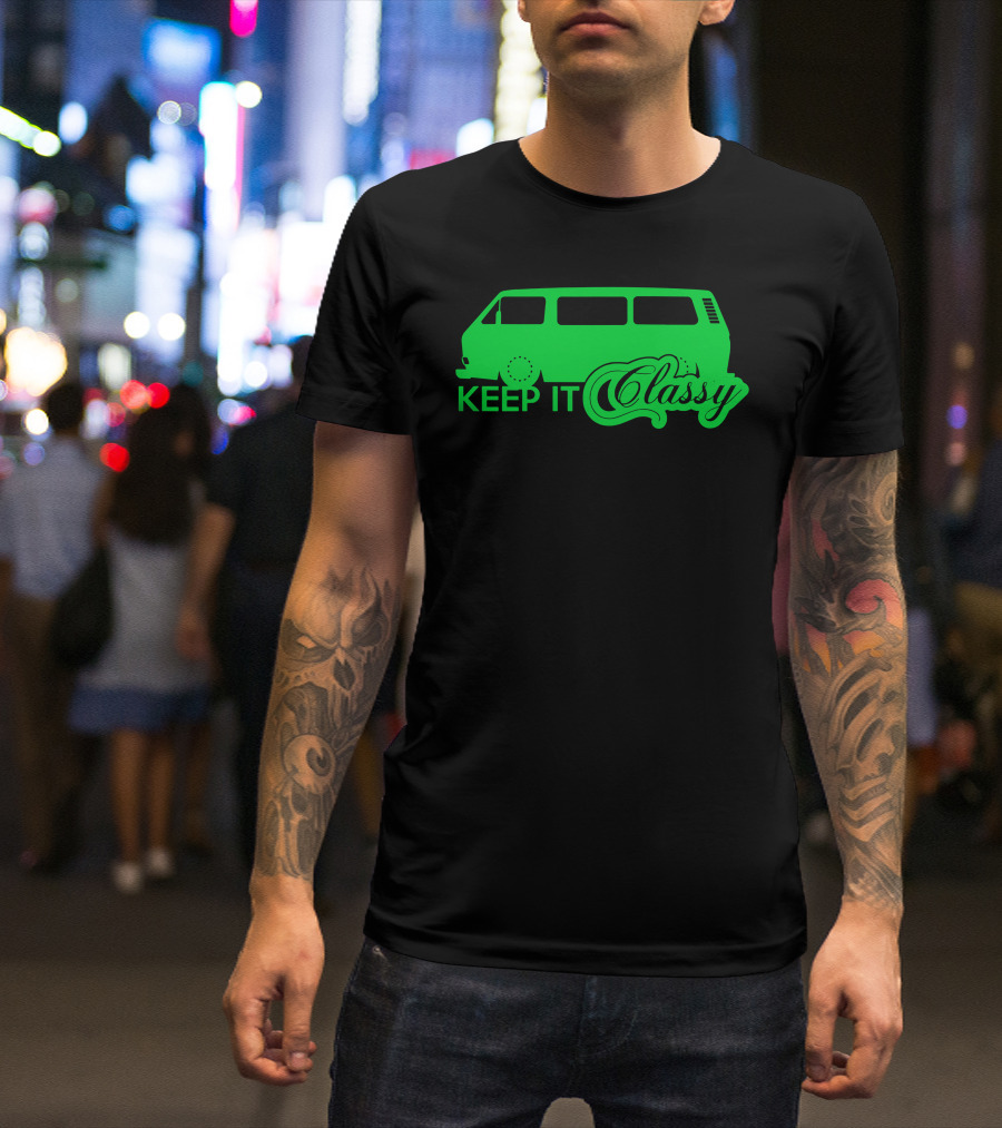 Volkswagen Keep It Classy Green Van T-Shirt