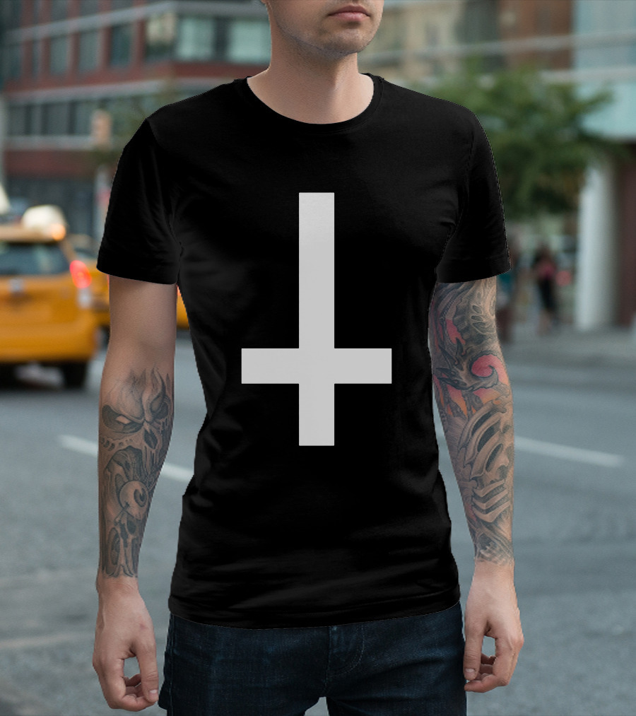 Wasted Youth Inverted Cross Indie Geek Swag T-Shirt