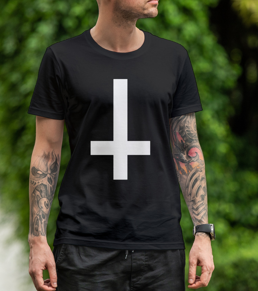Wasted Youth Inverted Cross Indie Geek Swag T-Shirt
