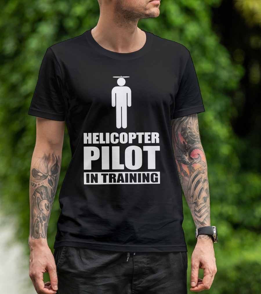 HELICOPTER PILOT IN TRAINING ICONIC FIGURE WITH ROTOR HAT T-Shirt