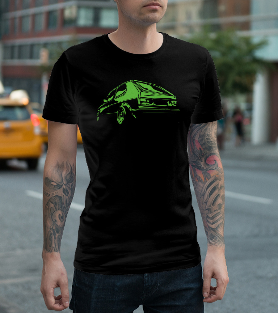 Kapuzenpullover Retro Green Hatchback Car T-Shirt