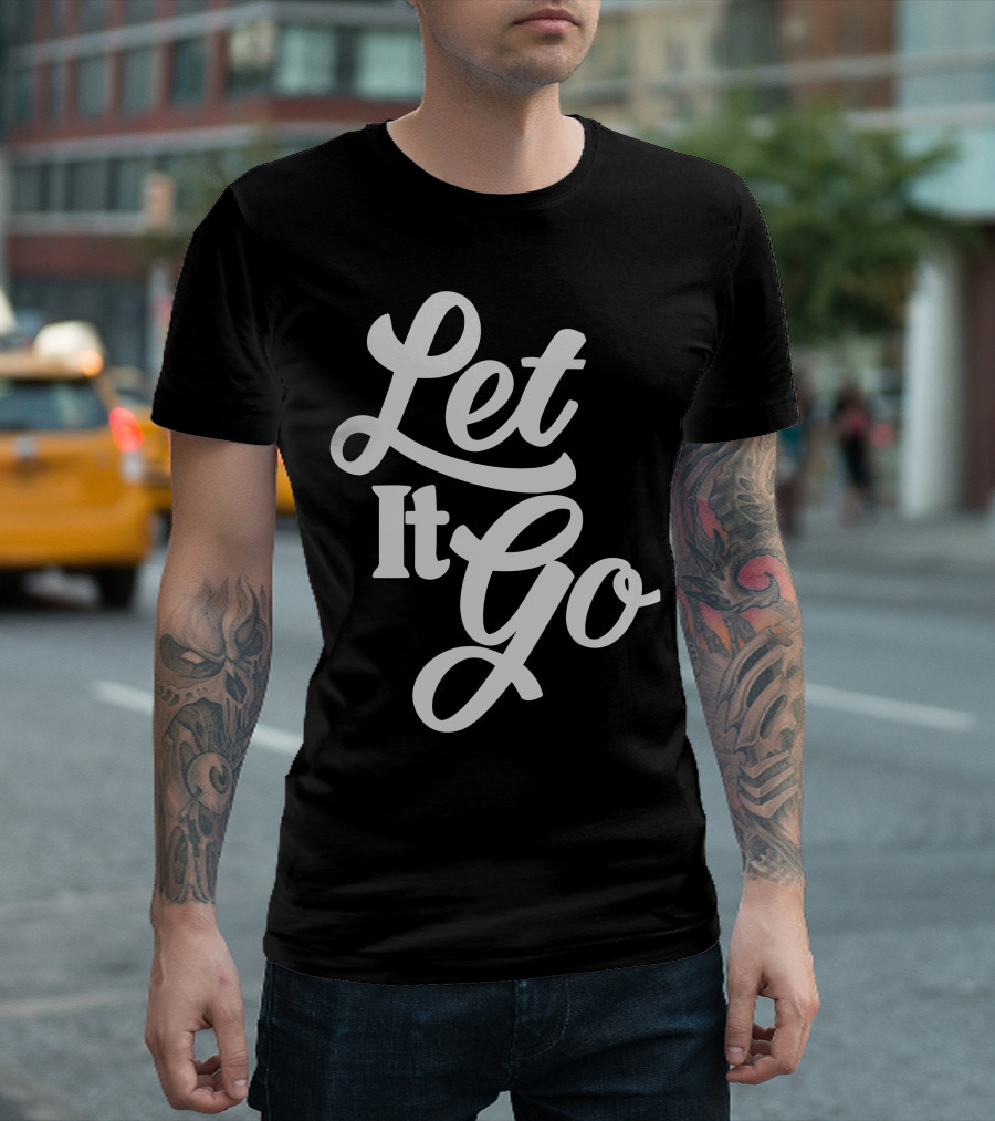 Let It Go Frozen Inspired Typography T-Shirt