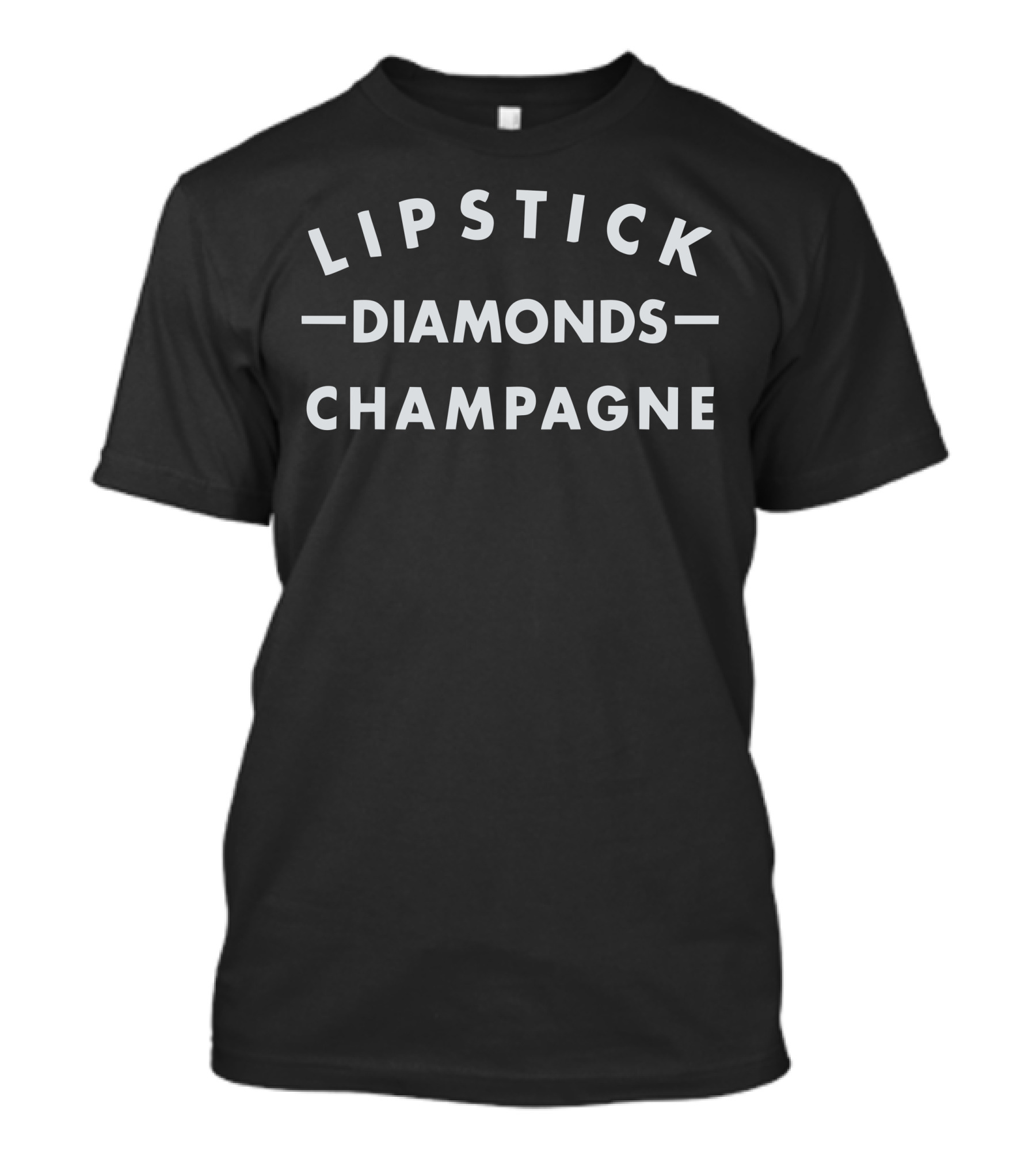 Lipstick Diamonds Champagne Sophisticated Glamorous Trio T-Shirt