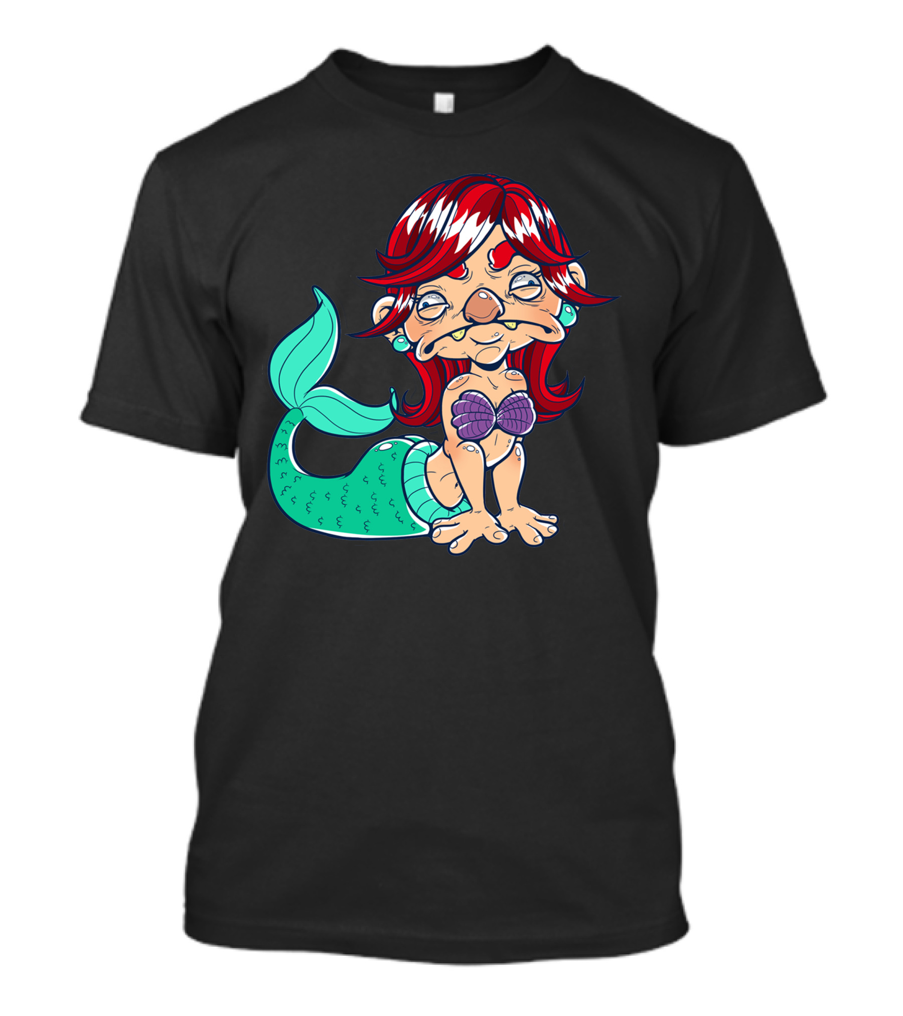 Little Ugly Mermaid Cartoon Character T-Shirt