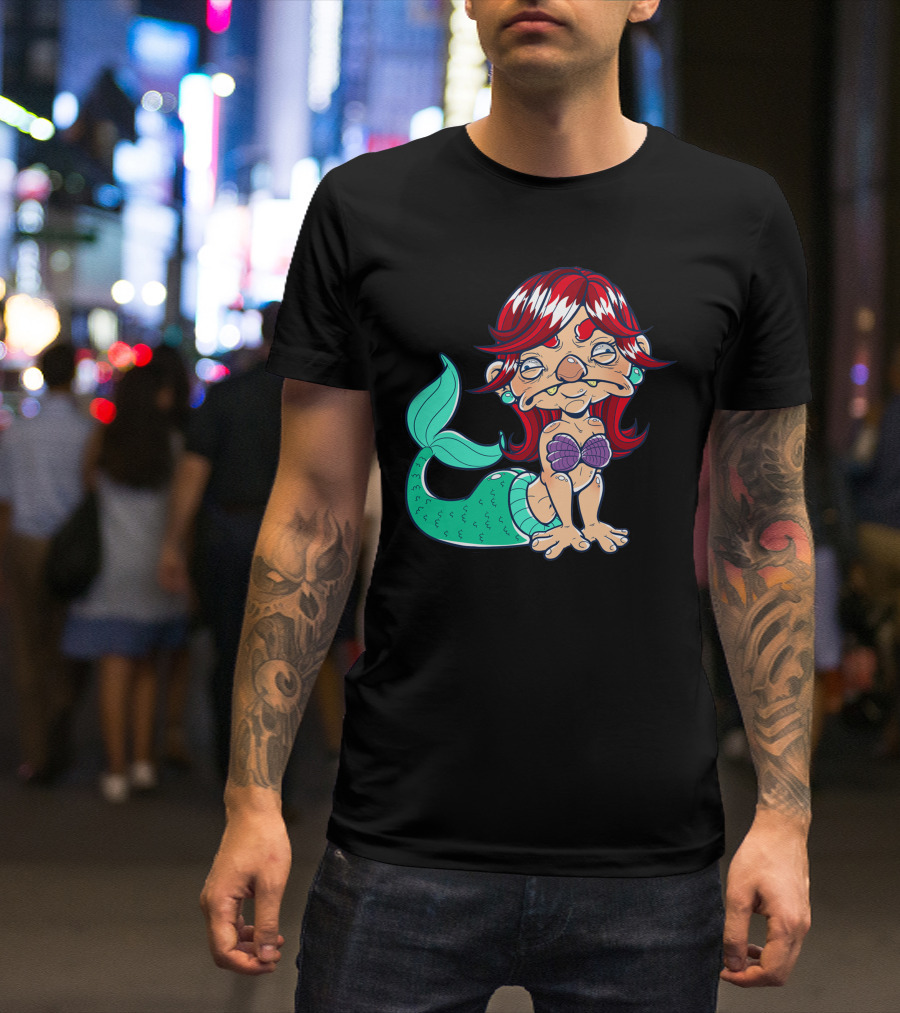 Little Ugly Mermaid Cartoon Character T-Shirt