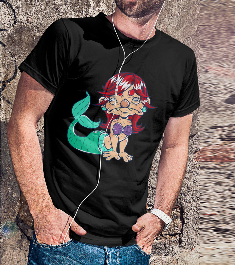 Little Ugly Mermaid Cartoon Character T-Shirt