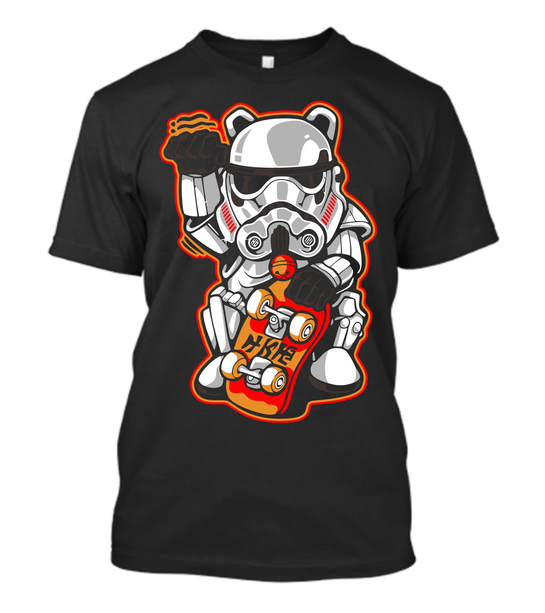 Maneki Trooper Skateboard Stormtrooper Mashup T-Shirt