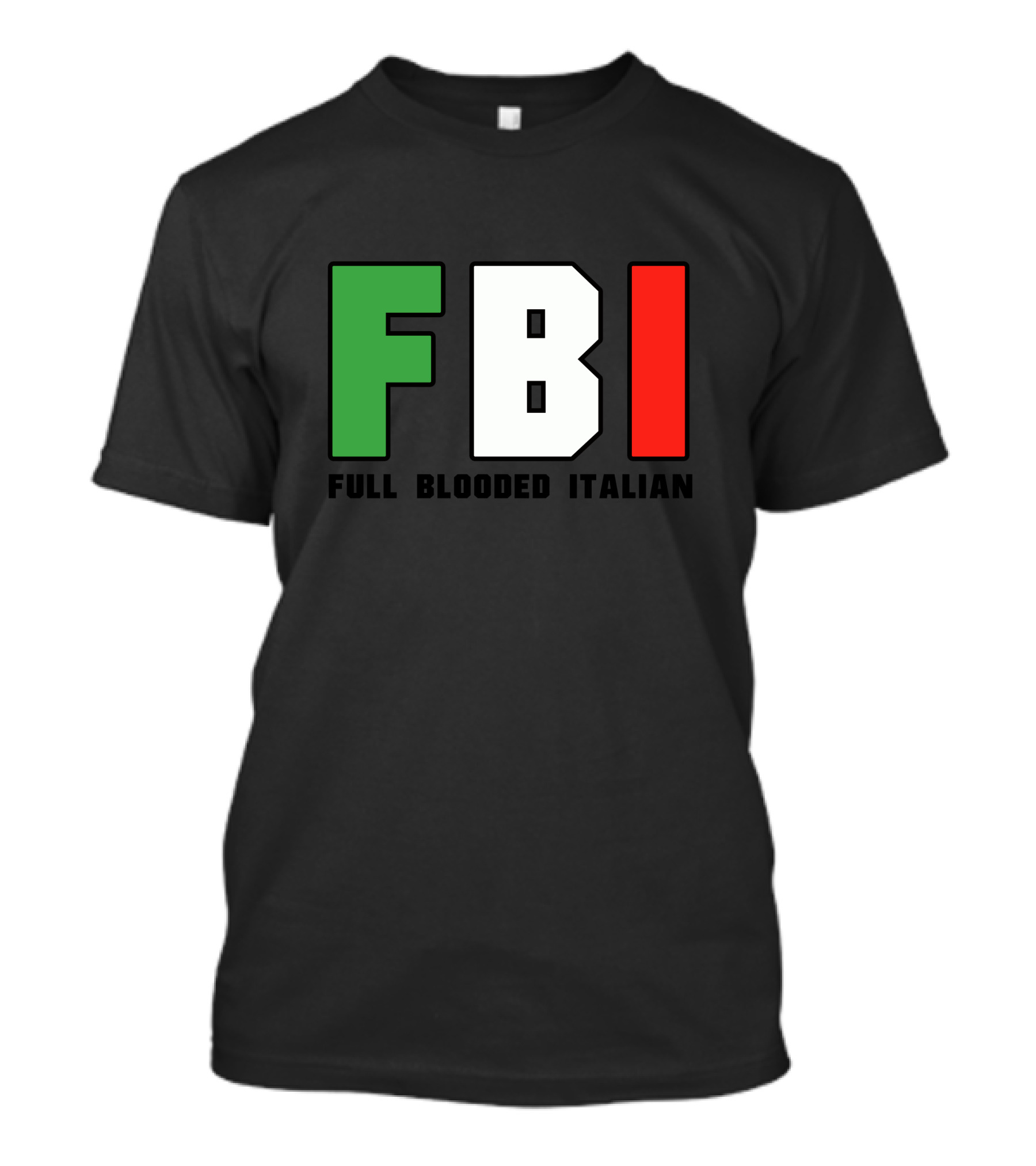 FBI Full Blooded Italian Green White T-Shirt
