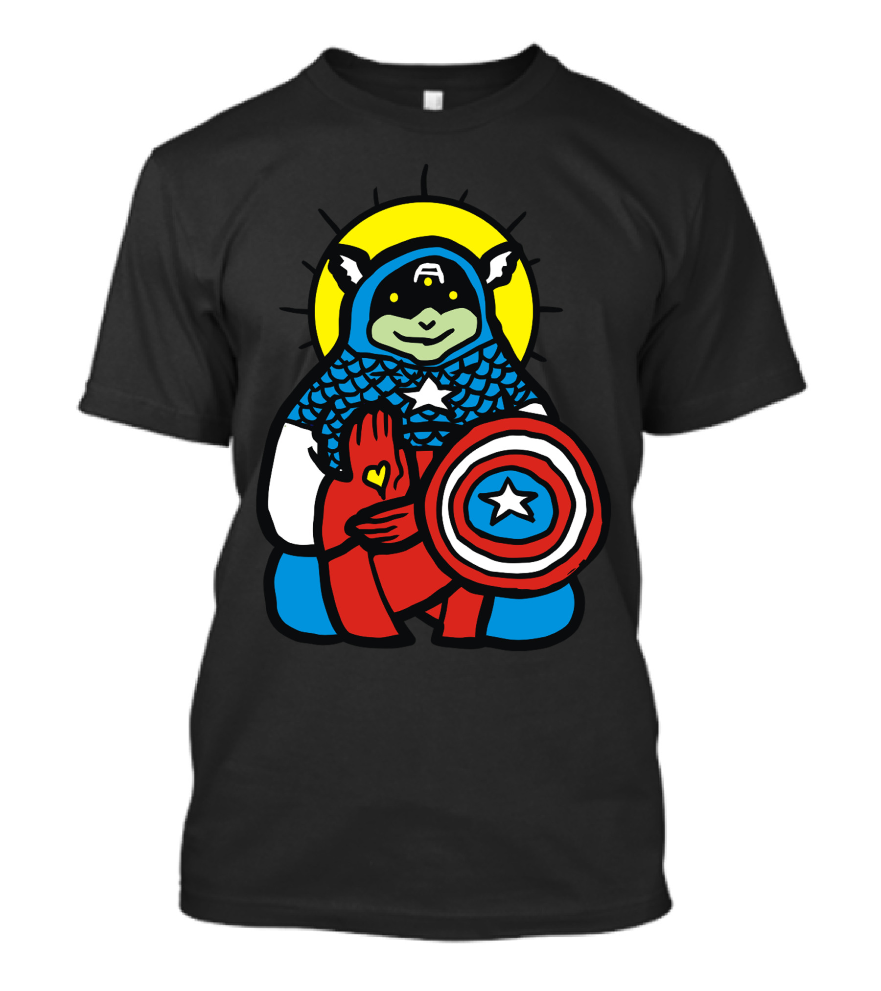 Spirit Animal Captain Hero Meditative Shield T-Shirt
