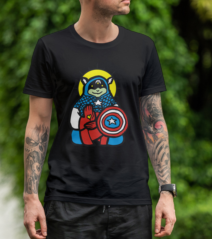 Spirit Animal Captain Hero Meditative Shield T-Shirt
