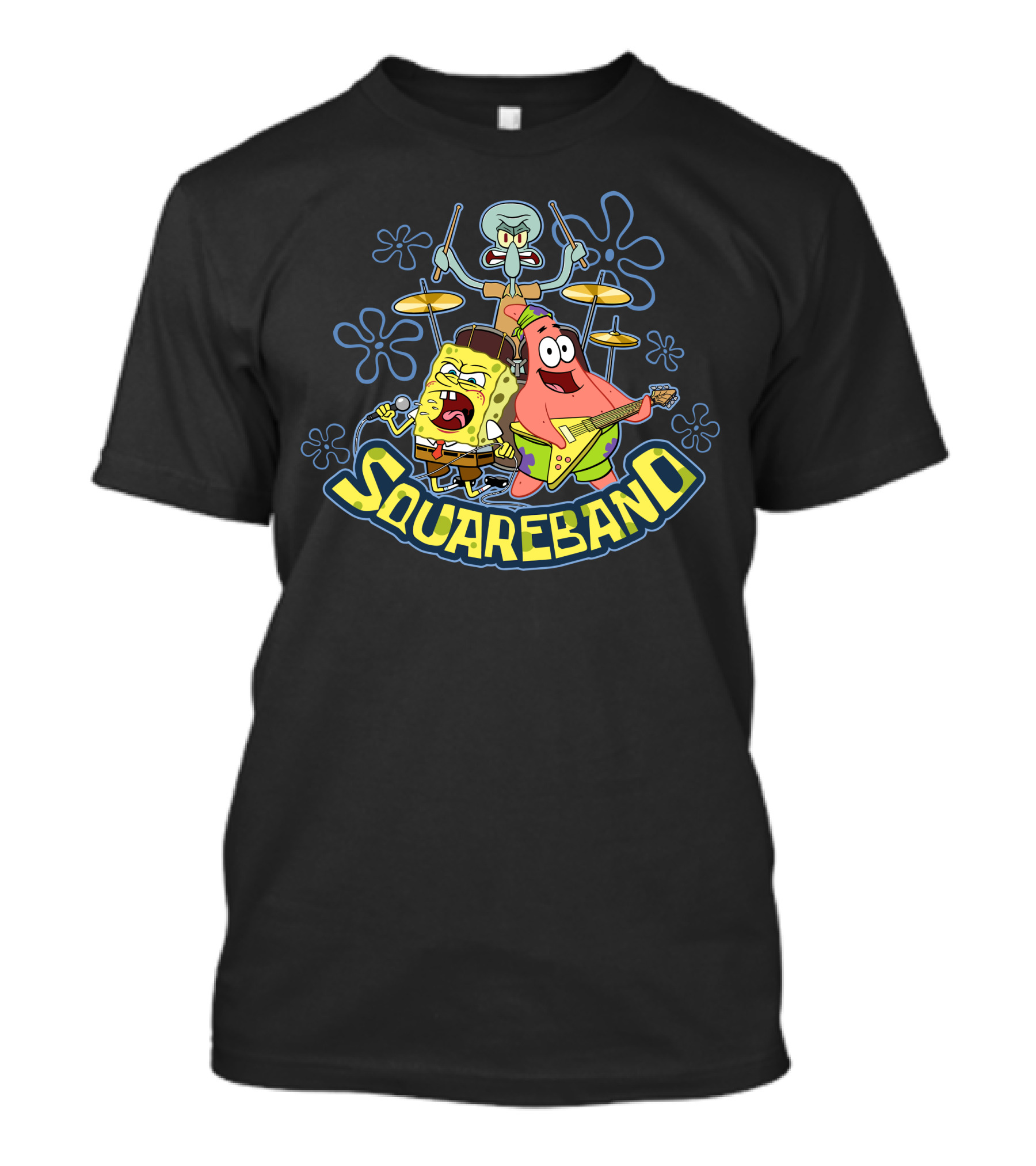 Spongebob Squareband Musical Trio With Drums And Guitars T-Shirt