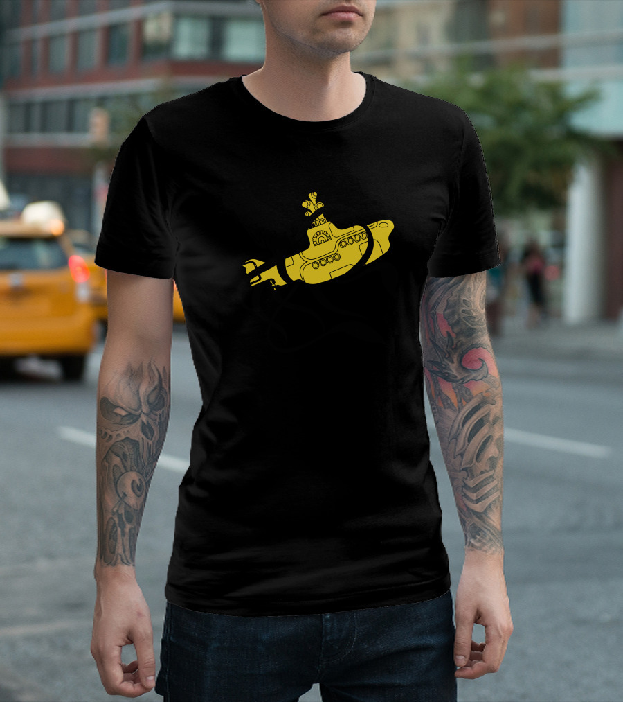 Yellow Submarine Squid Encounter Battle T-Shirt