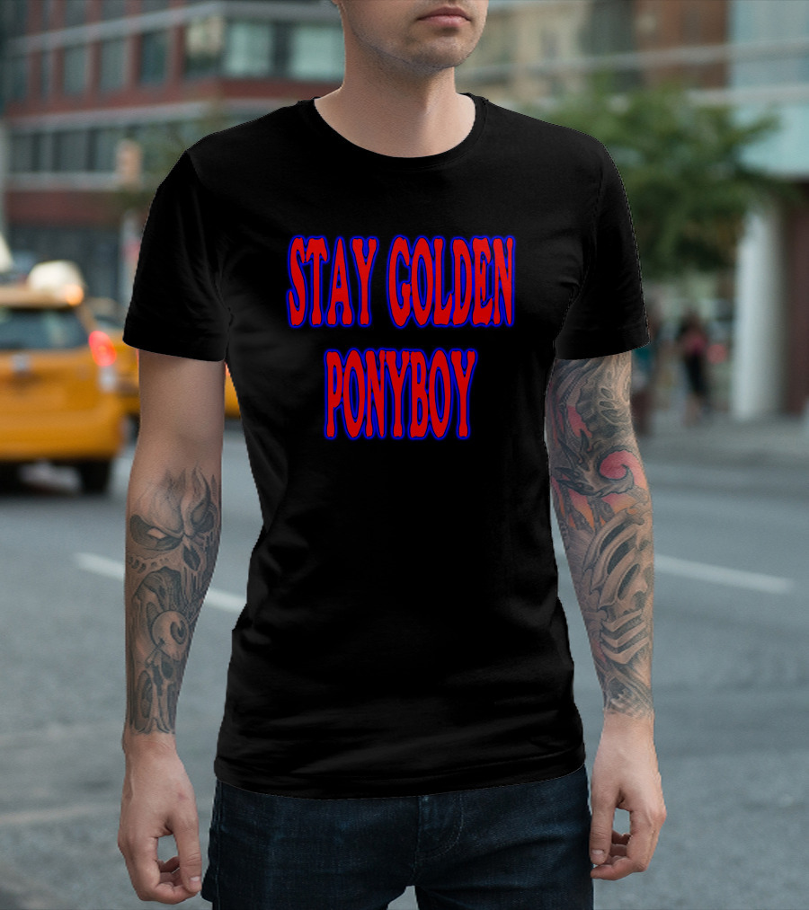 Stay Golden Ponyboy Textual T-Shirt