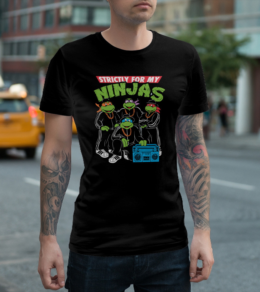 Strictly for My Ninjas Hip Hop Turtles Boombox T-Shirt