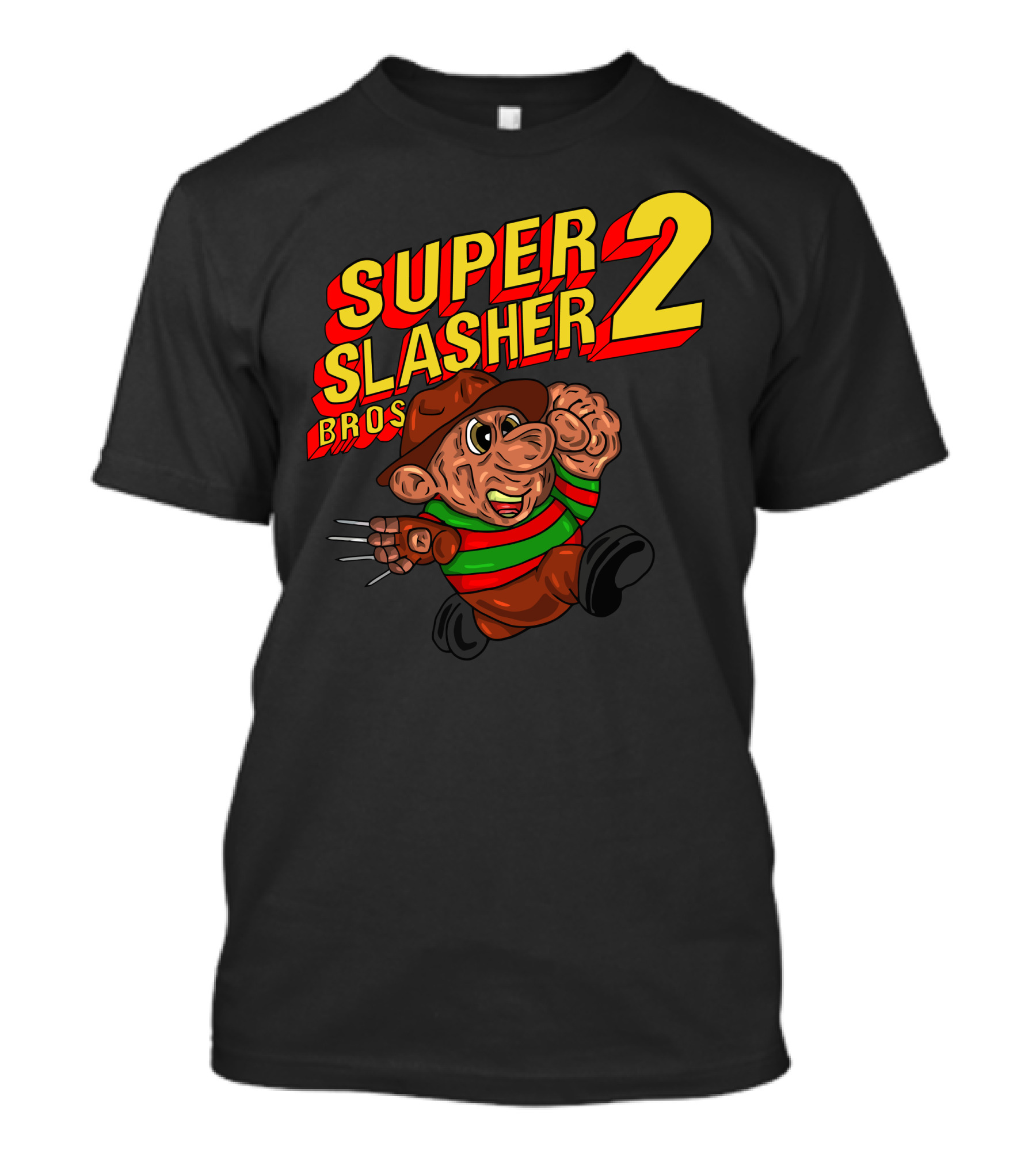Super Slasher Bros 2 Freddy Krueger Super Mario Crossover T-Shirt