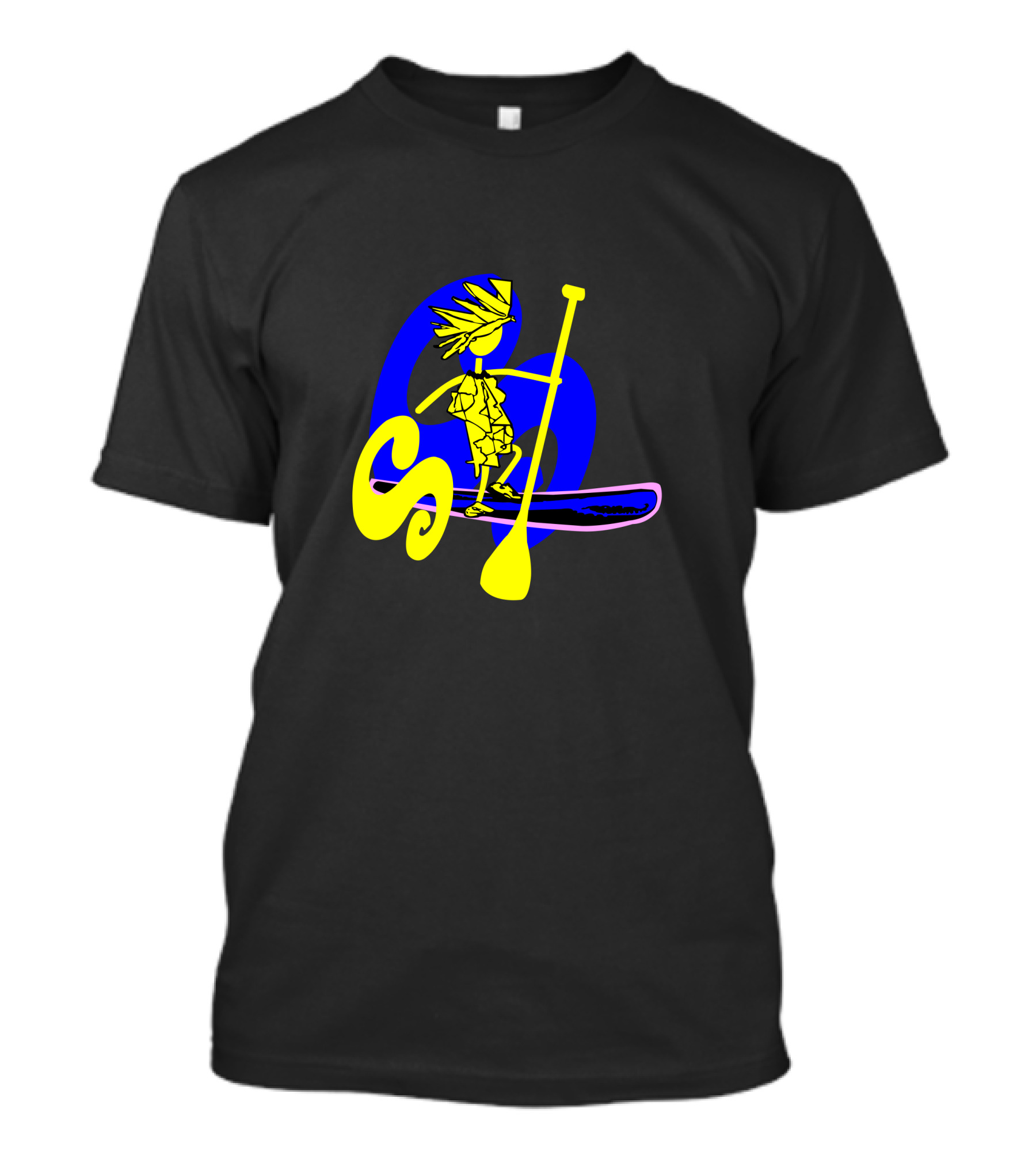 Swtand Up Paddle Surf Surfing Character T-Shirt