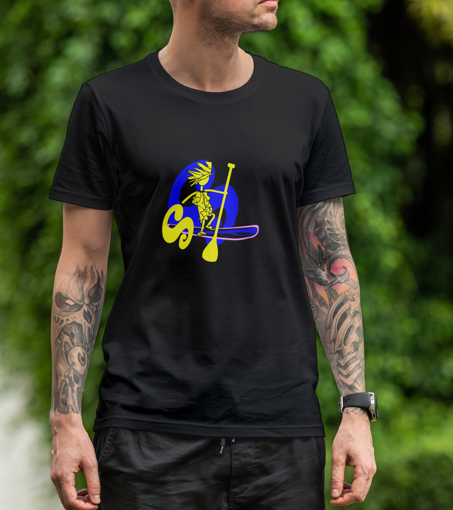 Swtand Up Paddle Surf Surfing Character T-Shirt