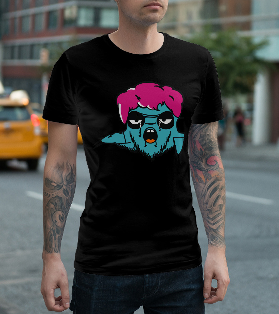 Teply Bubak Pink-Haired Cartoon Creature T-Shirt