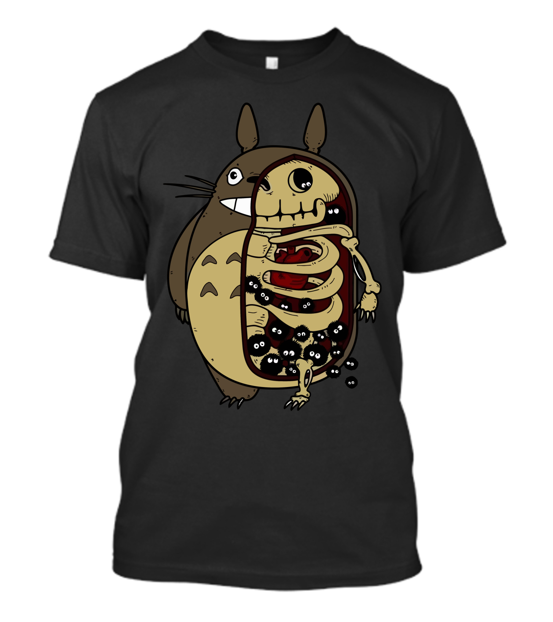 The Forest Spirit Skeleton Totoro Dissection T-Shirt
