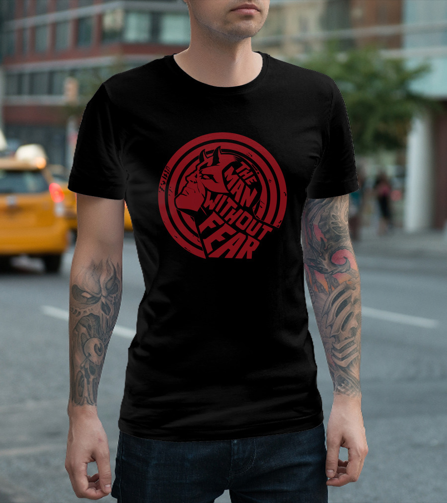 Daredevil The Man Without Fear Retro Red Circle T-Shirt
