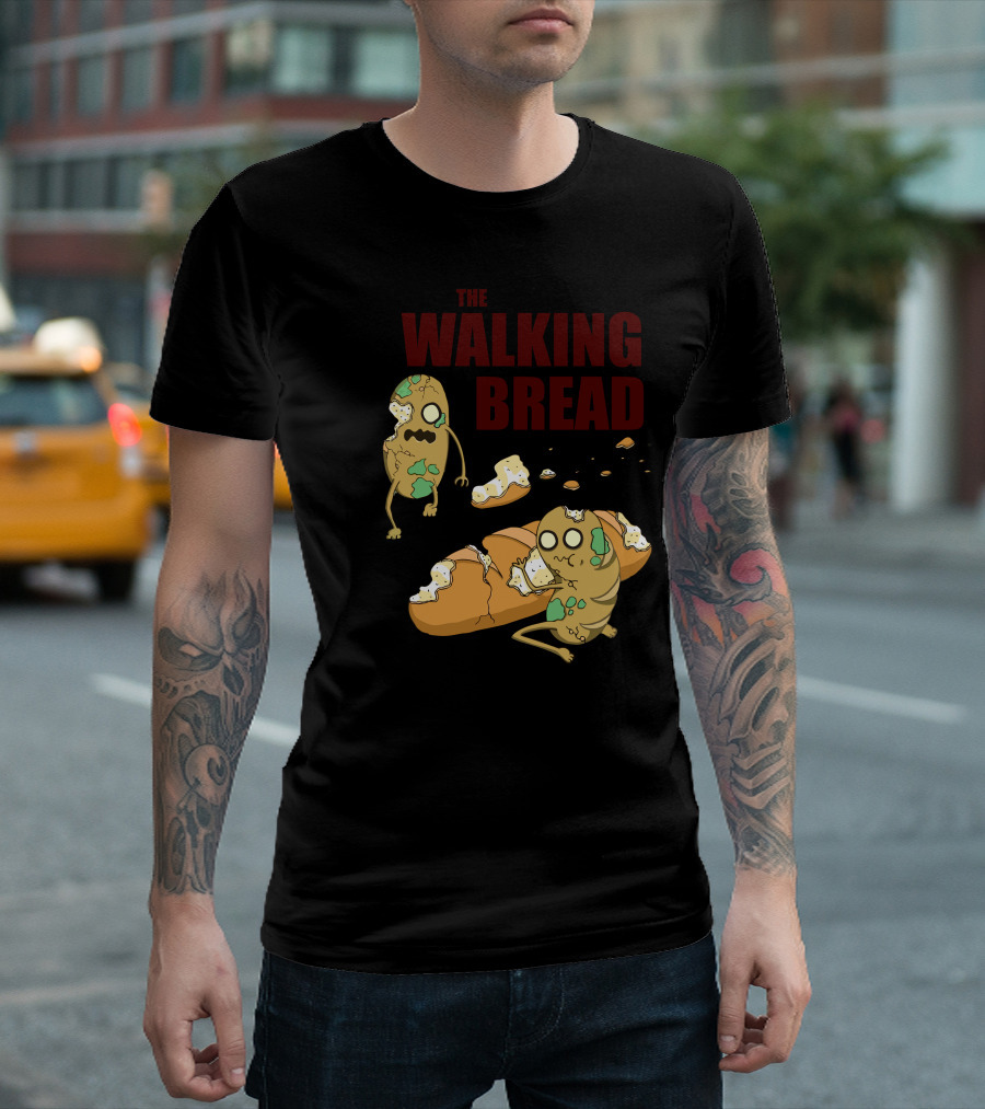 THE WALKING BREAD Cartoon Zombie Bread Characters T-Shirt