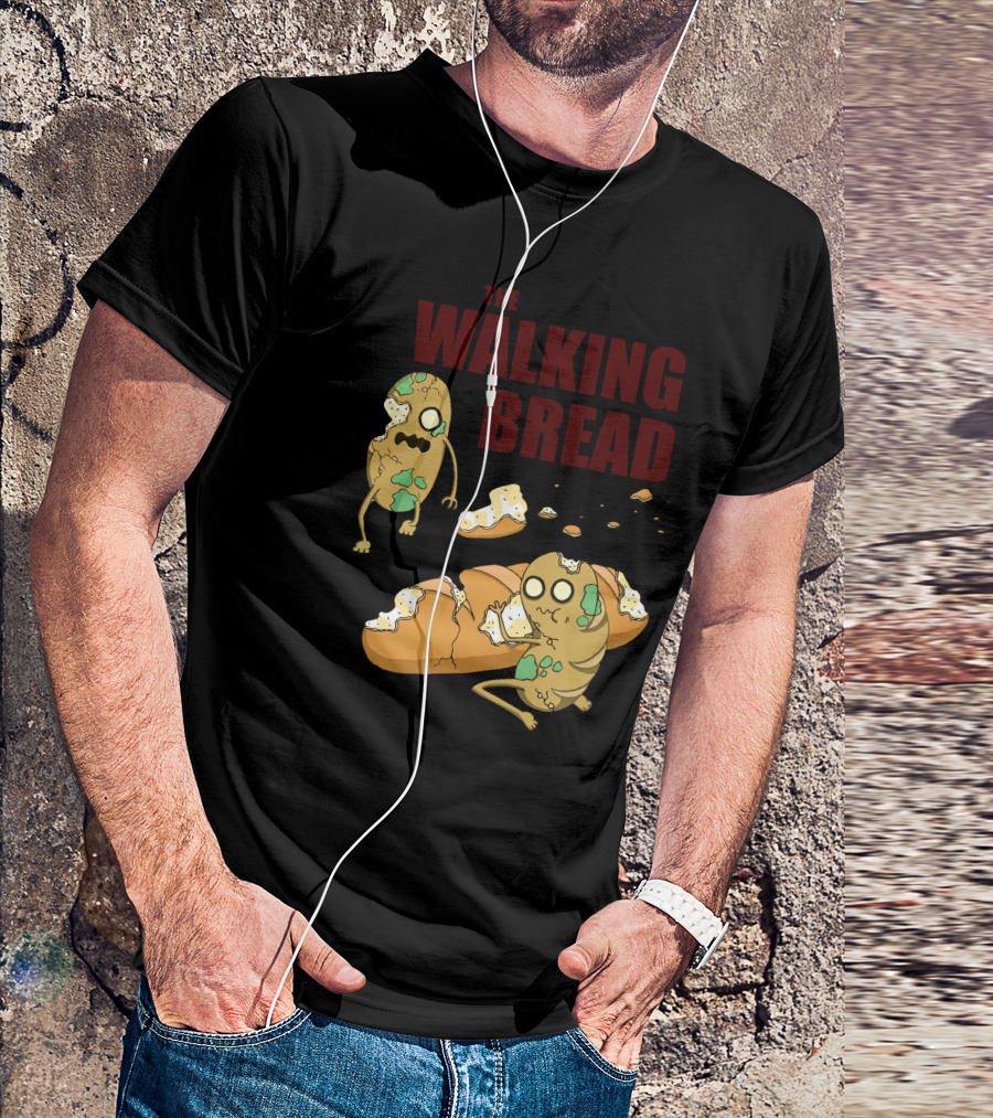 THE WALKING BREAD Cartoon Zombie Bread Characters T-Shirt