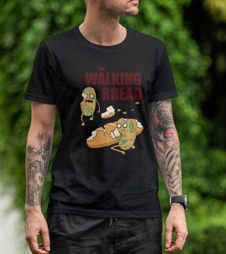 THE WALKING BREAD Cartoon Zombie Bread Characters T-Shirt