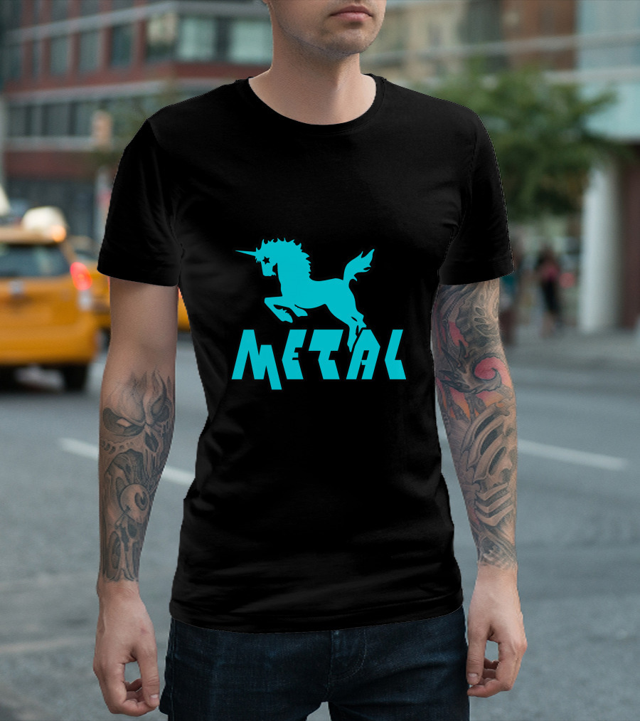 Unicorns Are Metal Star T-Shirt