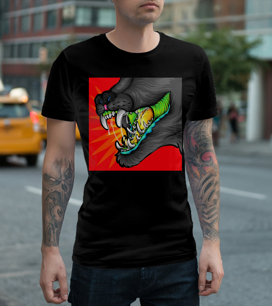 Alexandra Samson Big Mouth Vibrant Fierce Beast Jaw T-Shirt