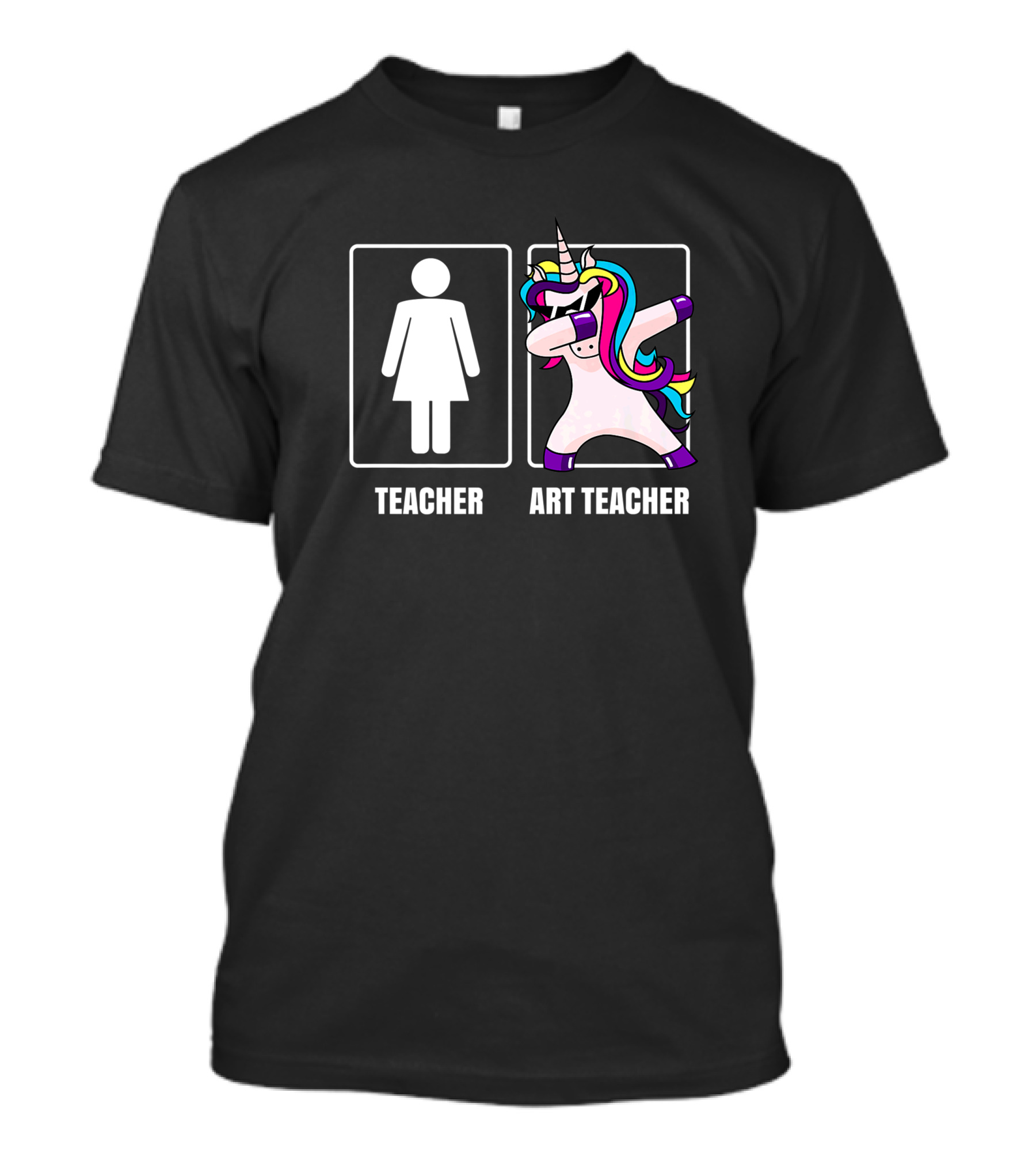Women's Unicorn Dabbing Art Teacher Best Art Teacher Ever T-Shirt