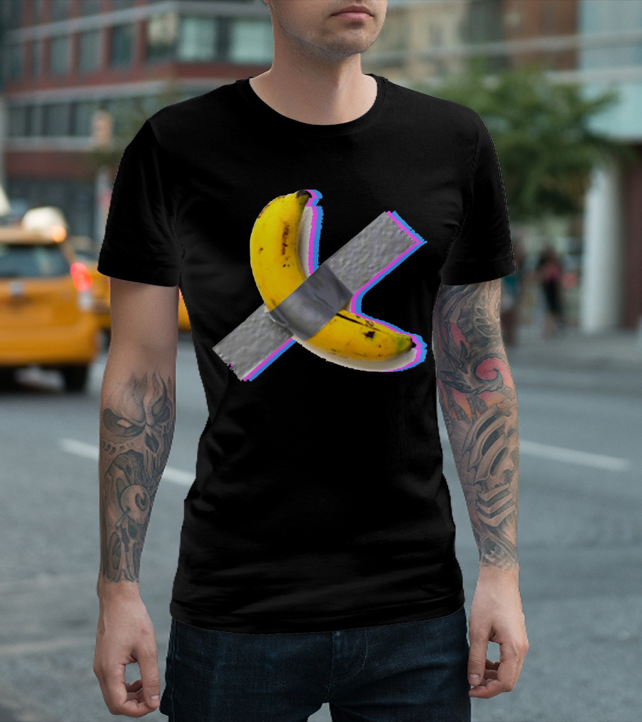 Banana Duct Tape Art Optical Illusion T-Shirt