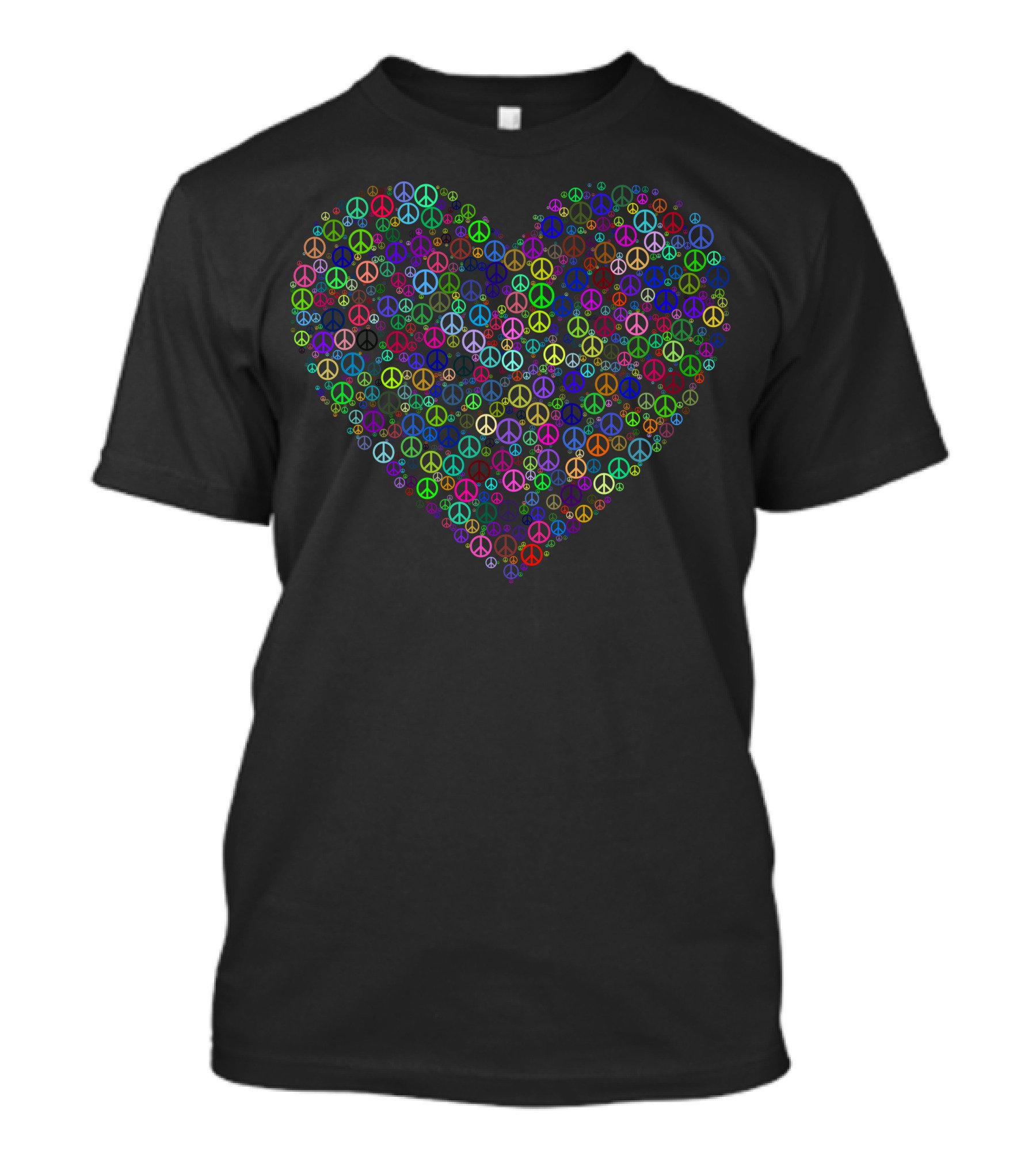 Chromatic Love Heart Peace Symbols T-Shirt