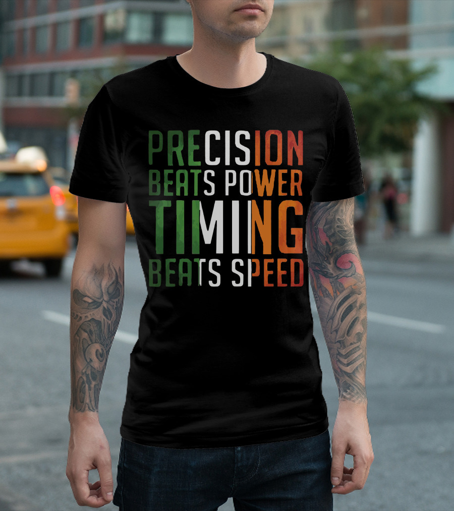 Conor McGregor Precision Beats Power Timing Beats Speed T-Shirt