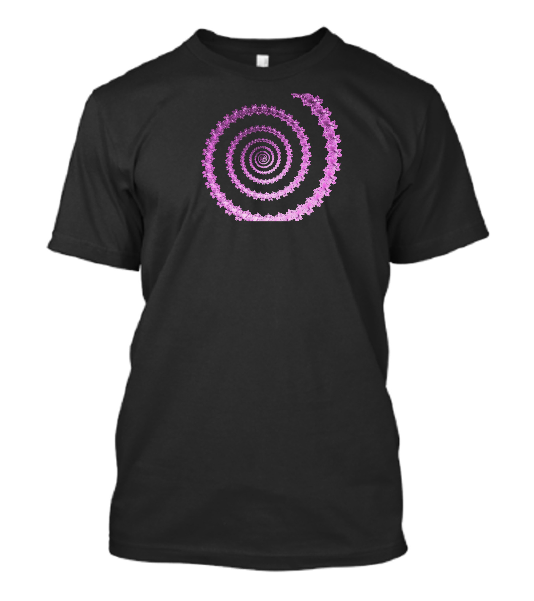 Fractal Infinite Spiral Purple Geometry T-Shirt