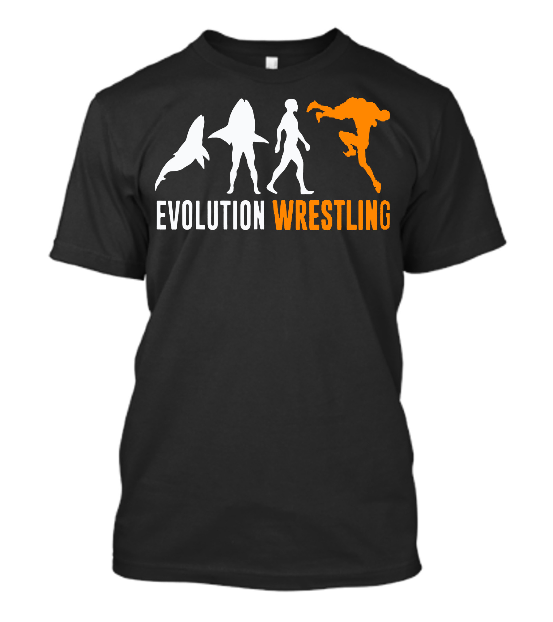 Evolution Of Fishes To Human Wrestling Humor T-Shirt