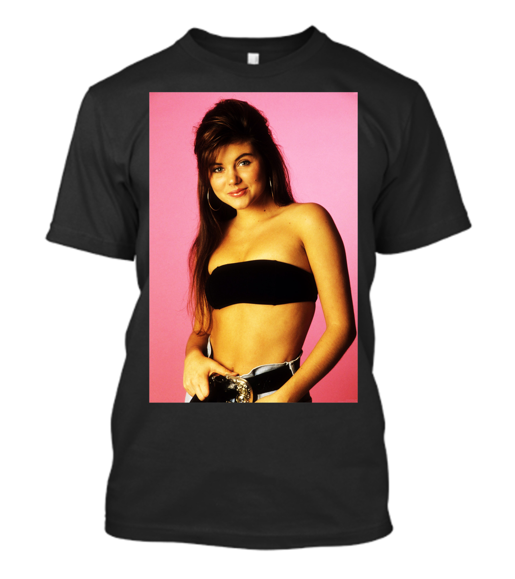 Kelly Kapowski Saved By The Bell Pink Background 90s T-Shirt