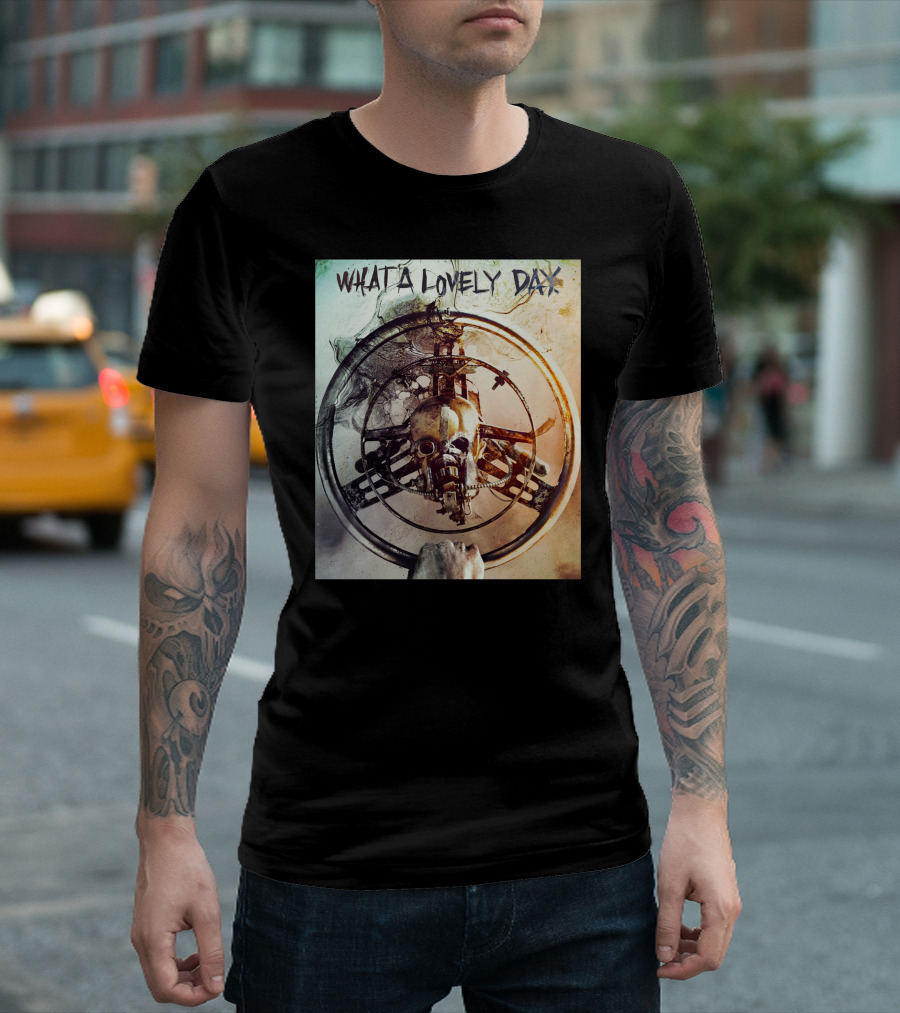 What A Lovely Day Mad Max Steering Wheel Skull Iconic T-Shirt