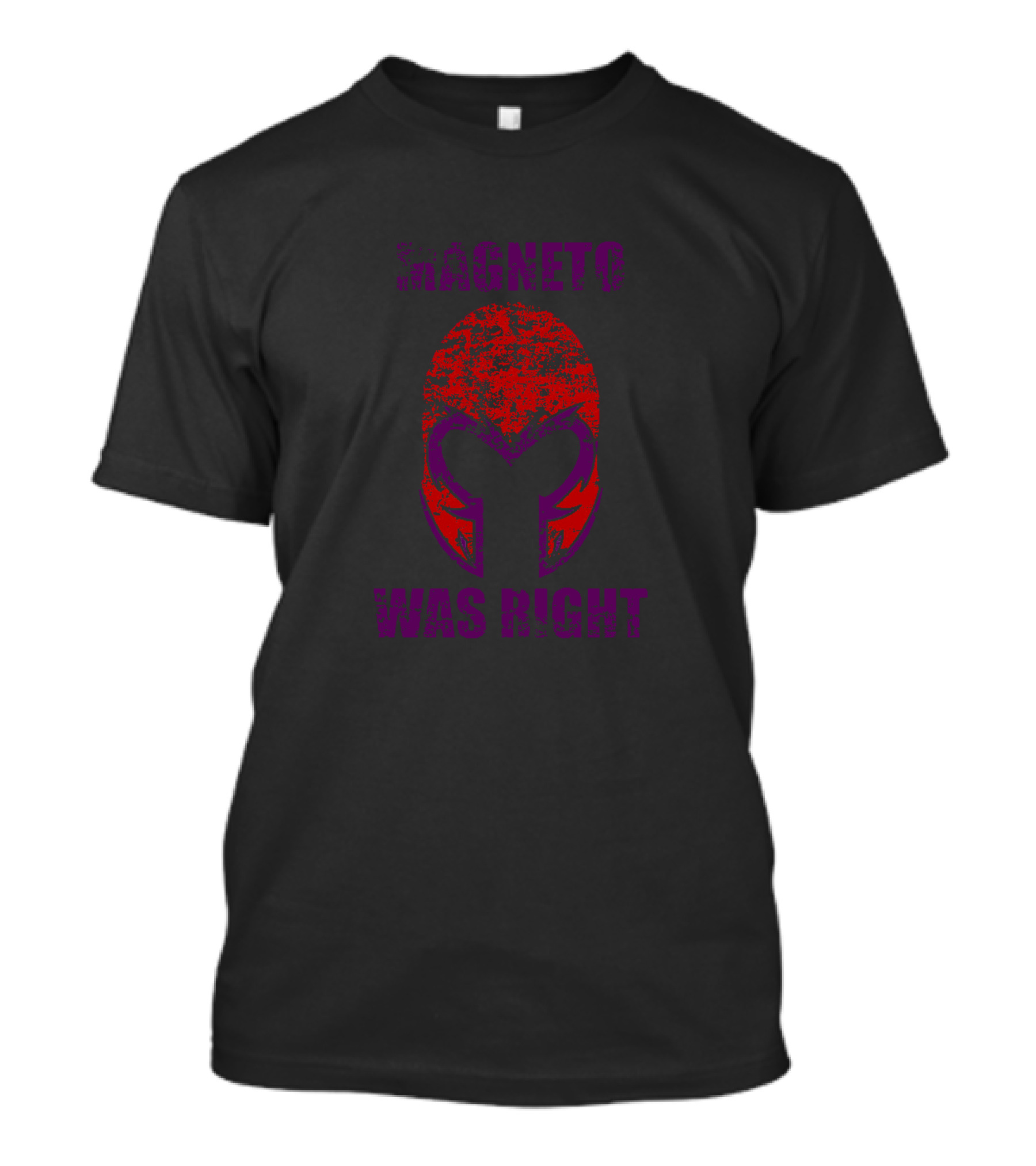Magneto Was Right Red And Purple Helmet T-Shirt