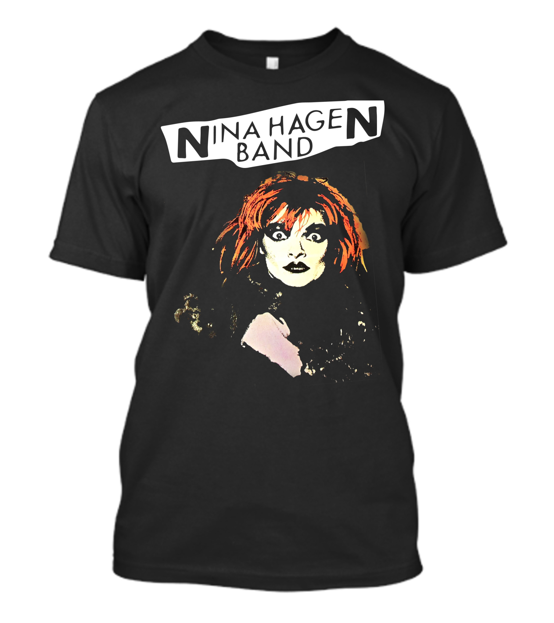 Nina Hagen Band Punk Rock Illustration Black T-Shirt
