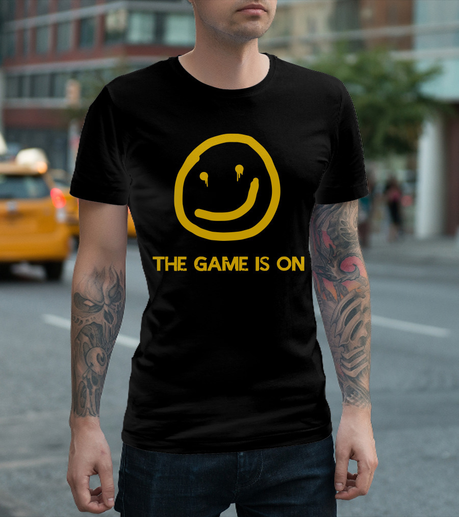 The Game Is On Yellow Smiley Face T-Shirt