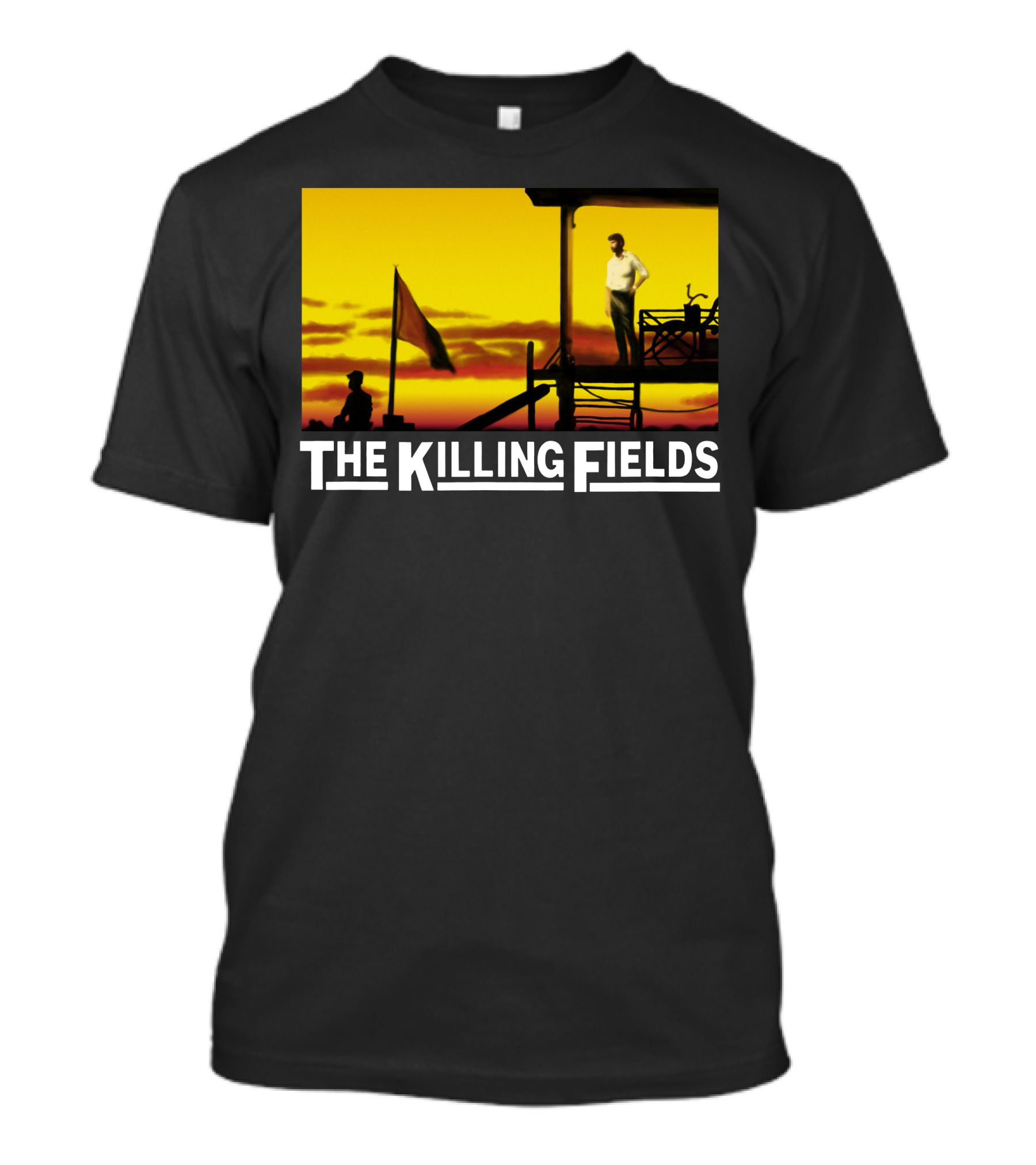 The Killing Fields Movie Sunset Silhouette Scene T-Shirt