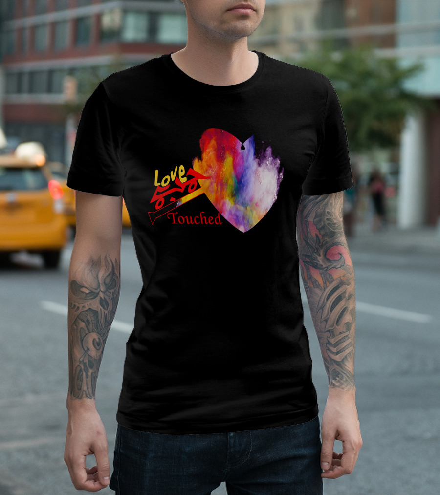 Love Touched Colorful Heart Explosion T-Shirt