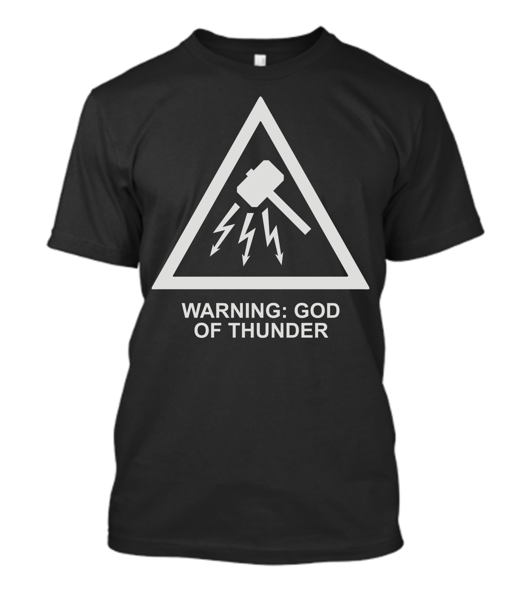 Warning: God Of Thunder Hammer Lightning T-Shirt